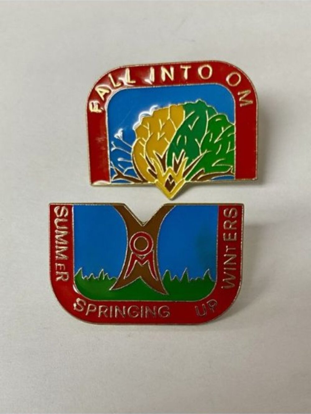 West Virginia 1998 Odyssey of the Mind World Final 2 Pin Set Tree Winter